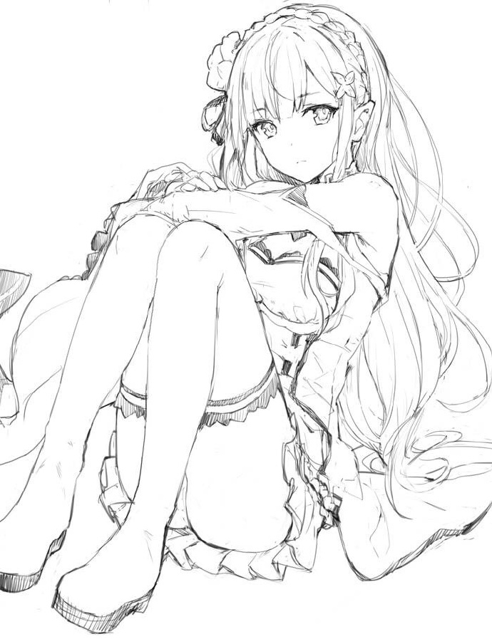 日本插画师 momoco_haru 的一组线稿作品-王氏教育_专业