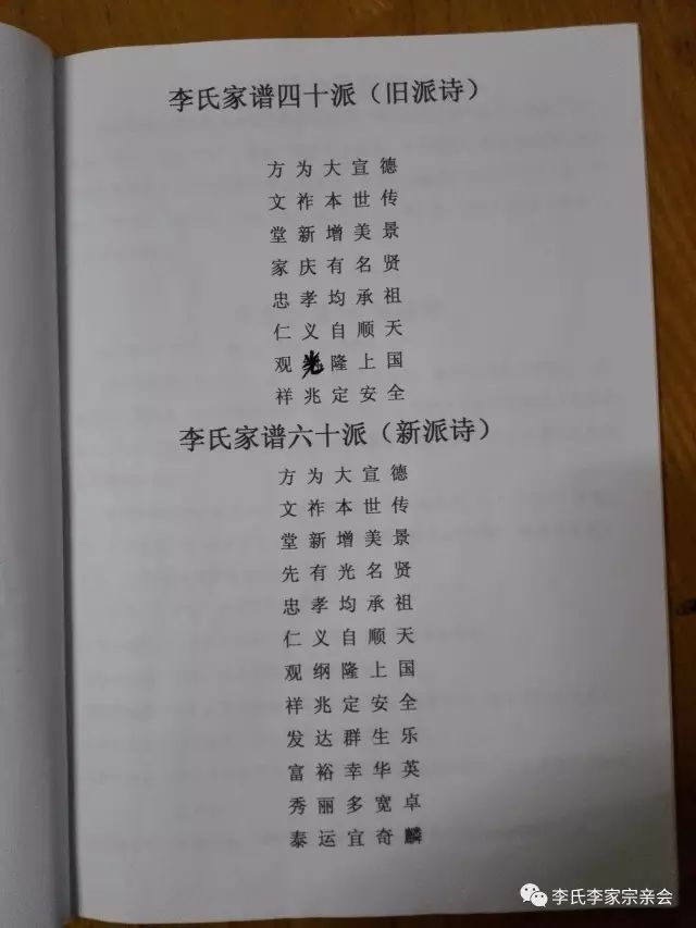 李氏中华李氏家谱字辈重庆