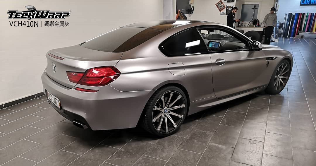 宝马 汽车改色贴膜teckwrap美国秃鹰vch410n绸缎金属灰