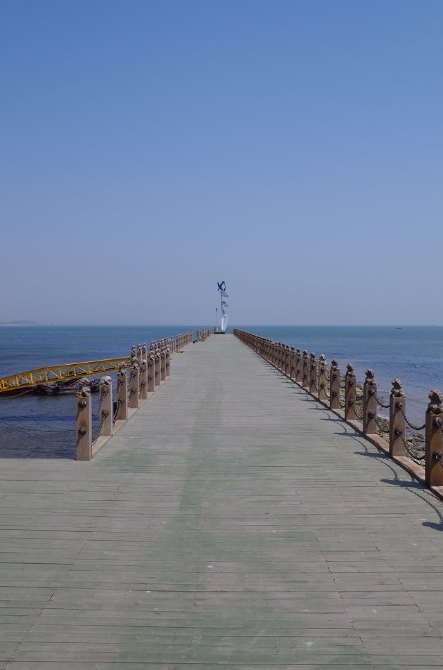 跨越天途的天桥 渤海湾上的明珠 美丽的笔架山 遥望蔚蓝的大海_锦州