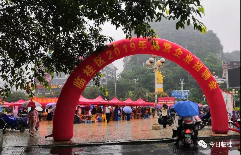 临桂区2019年民营企业招聘会在金山广场成功举行