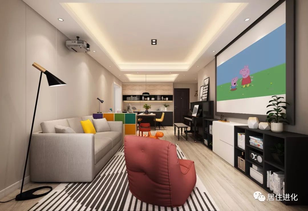 客厅这么做学习娱乐两不误