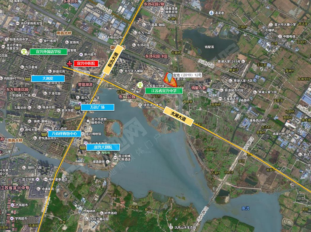 地块位于宜兴市宜城街道王婆村,地块出让面积56266㎡,容积率2.