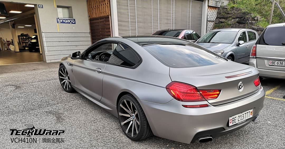 宝马 汽车改色贴膜teckwrap美国秃鹰vch410n绸缎金属灰