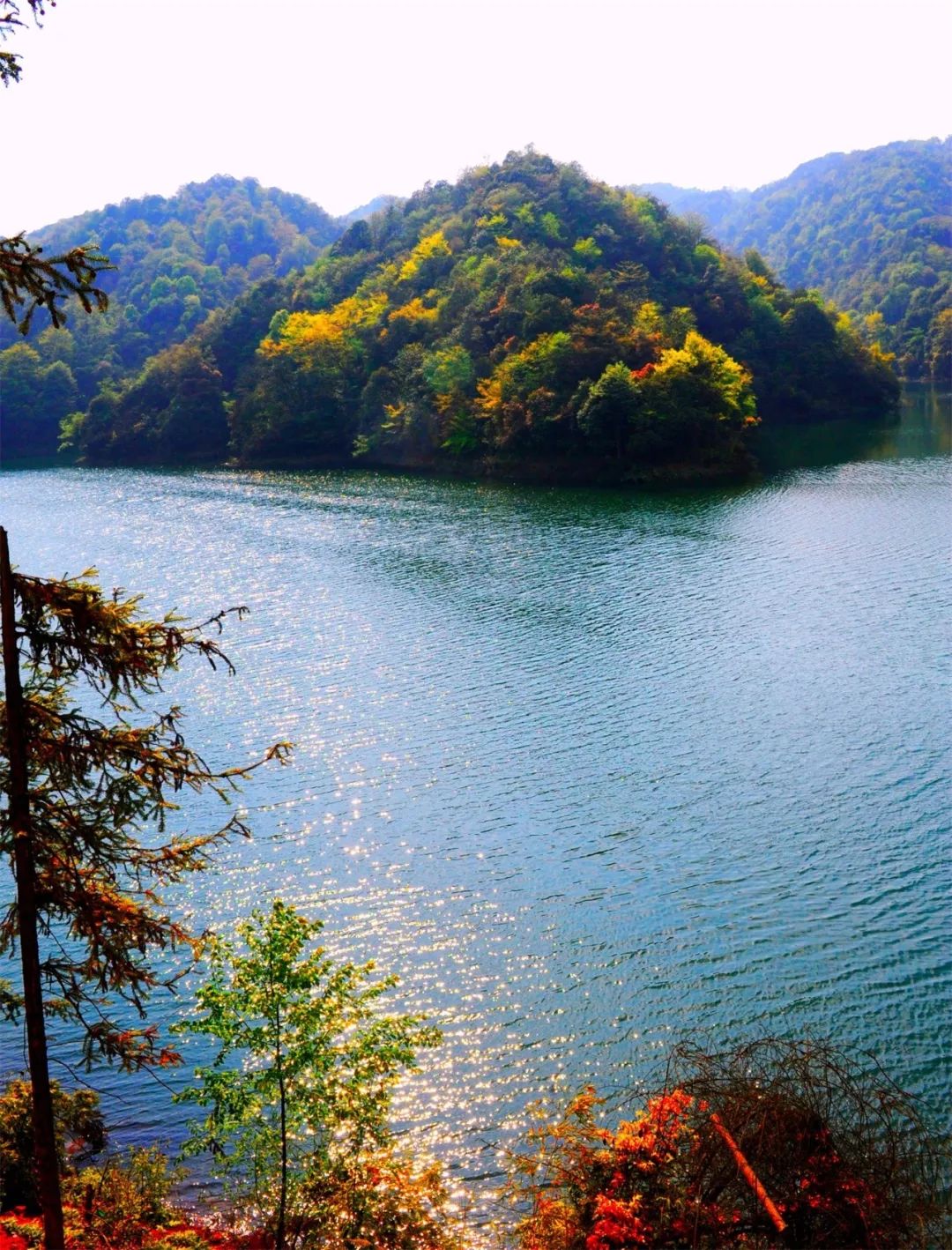 太美了古蔺红龙湖的四季变幻