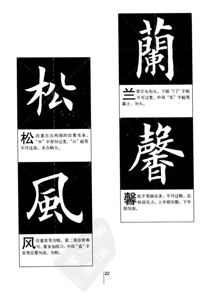 楷書常見字結構逐字精講