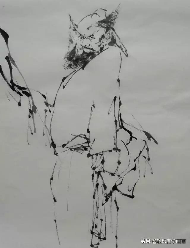 大写意钟馗的绘制过程,喜欢画人物的可以看看_毛笔