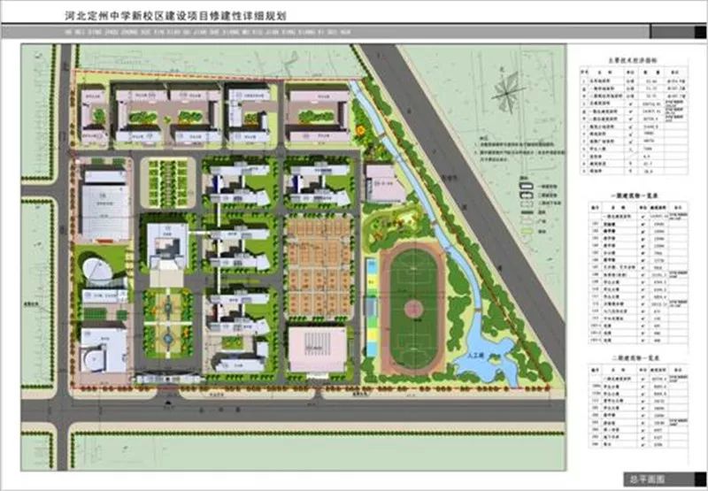 河北定州中学鸟瞰图图片