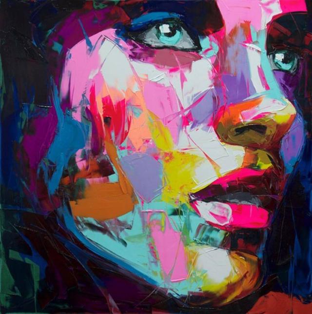 画家尼利她喜欢用高纯度的色彩画出充满张力近乎暴力的画作