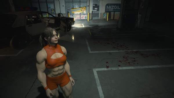 《生化危机2:重制版》克莱尔新mod 变肌肉女战力爆棚_pumping