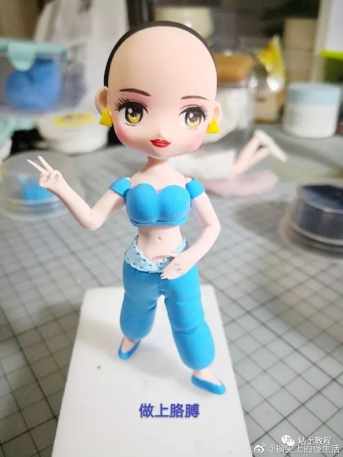 拿着阿拉丁神灯的我还是想做粘土手工迪士尼茉莉公主粘土教程