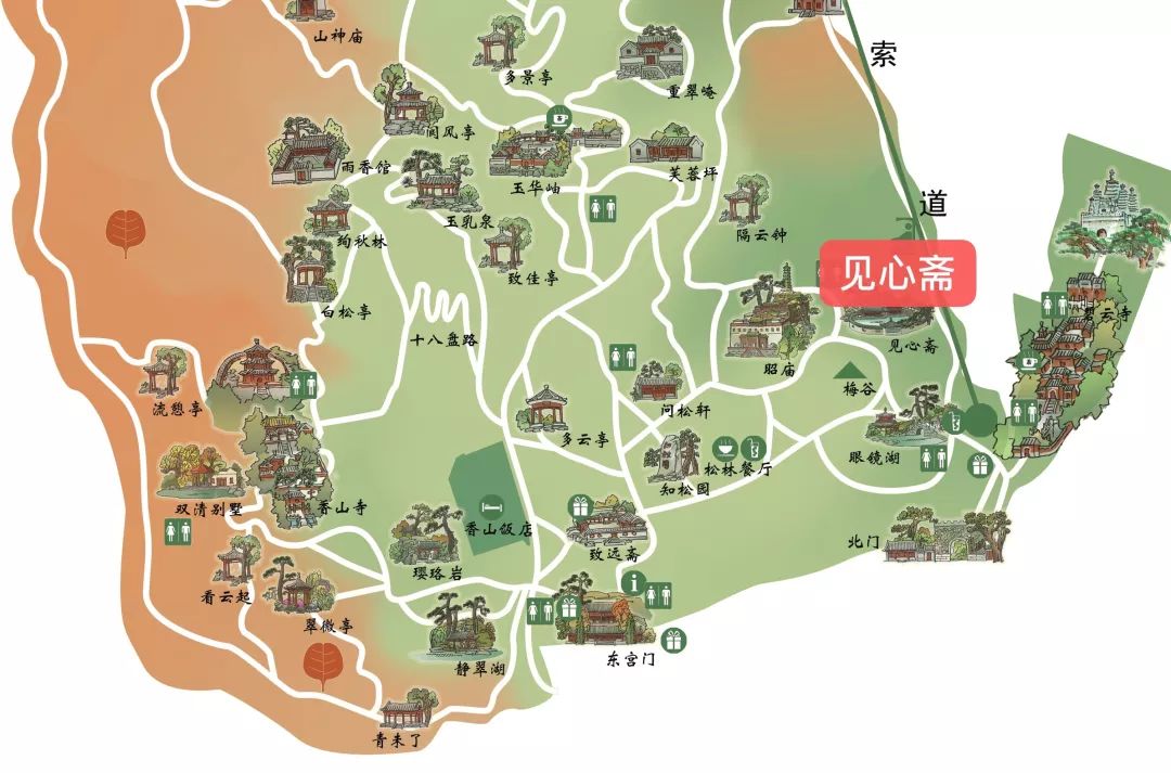 香山地图详细地图图片
