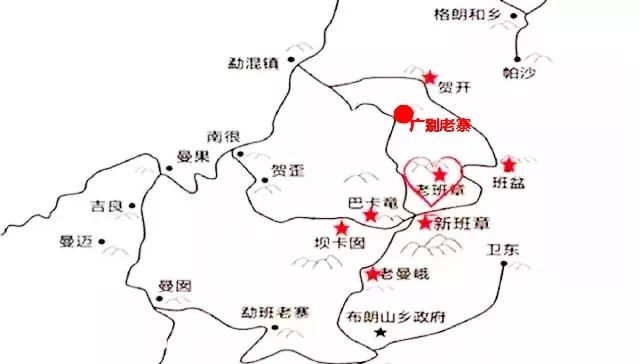 广别老寨自然村隶属于云南省西双版纳勐海县勐混镇曼蚌村委会,它座落