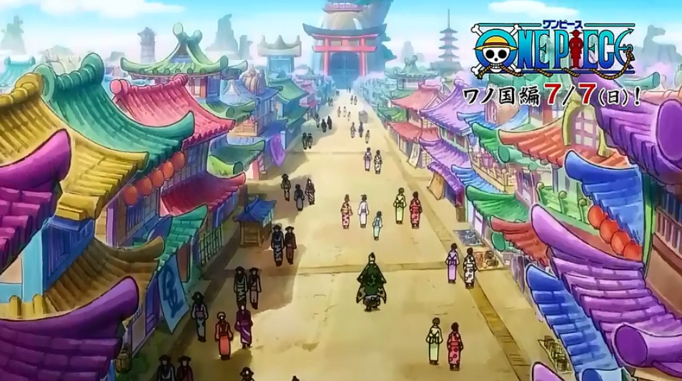 下图是预告视频里的和之国首都"花之都",从预告视频里可以看出花之都