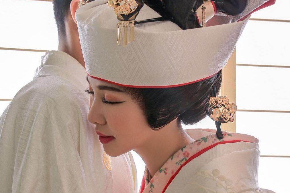 京都八坂神社花嫁仪式白无垢日式传统婚礼