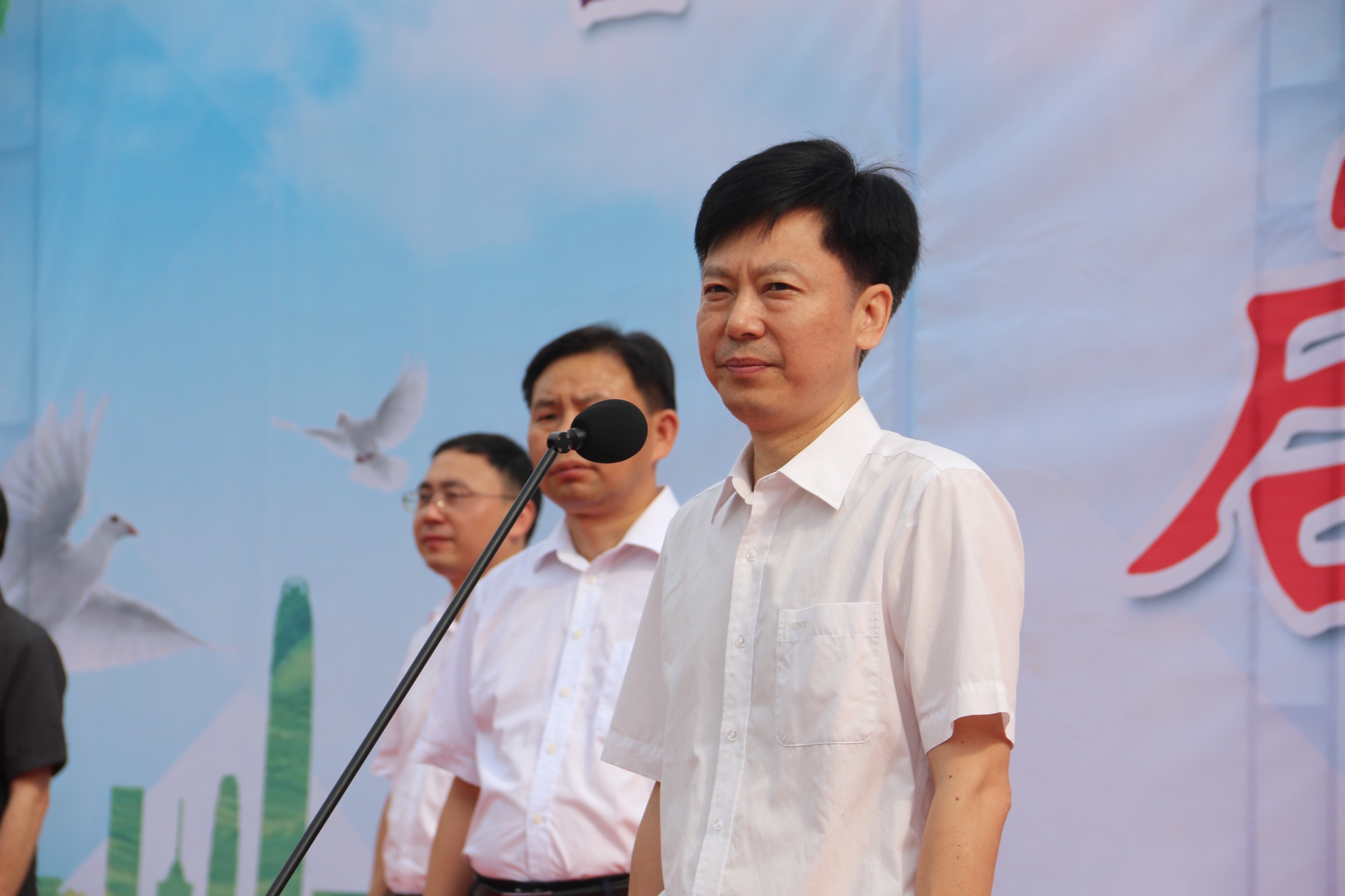 澧县县委副书记马永忠宣布活动正式启动启动仪式结束后,现场举办了
