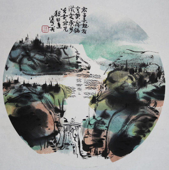 焕耳执笔画江山,余赞翰墨留香远 一一著名画家蒋焕余撮记