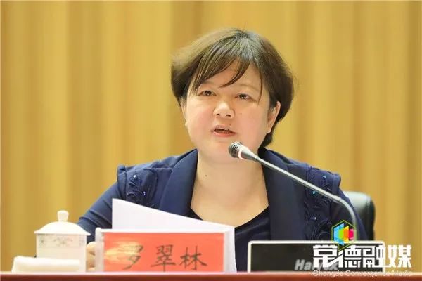 市委常委,市纪委书记,市监察委员会主任罗翠林宣读《中共湖南省纪委