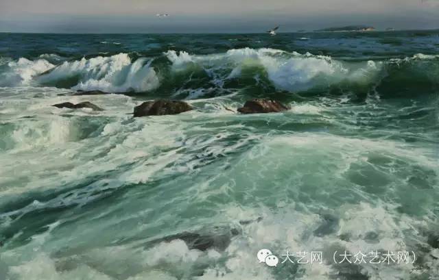 大众艺术网海浪诗人中国画海第一人中国著名油画家高泉性格海景绘画