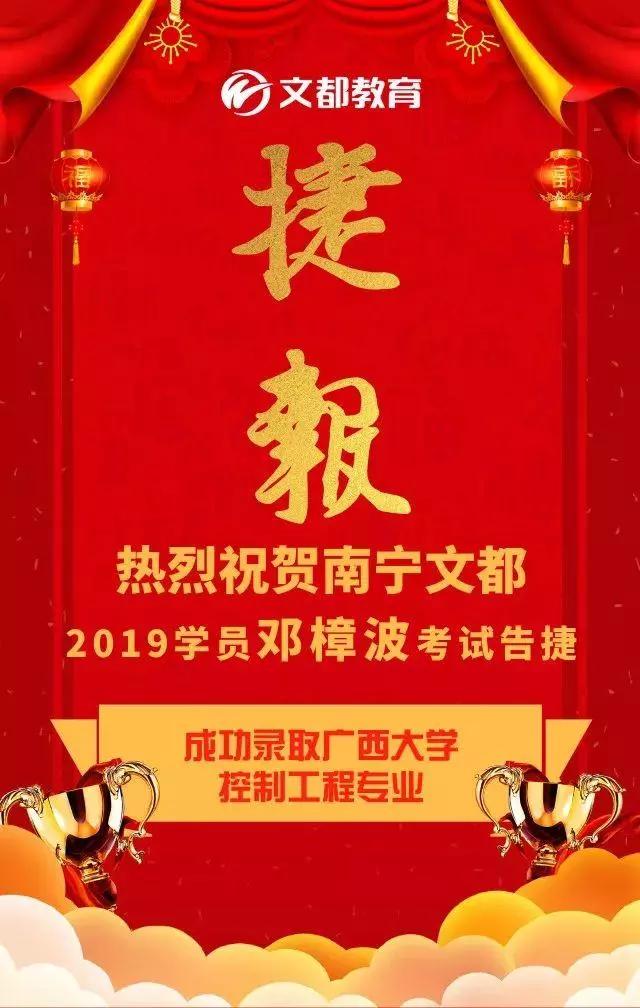 2019南宁文都考研学员喜报连连致敬每一位认真奋斗的考研人