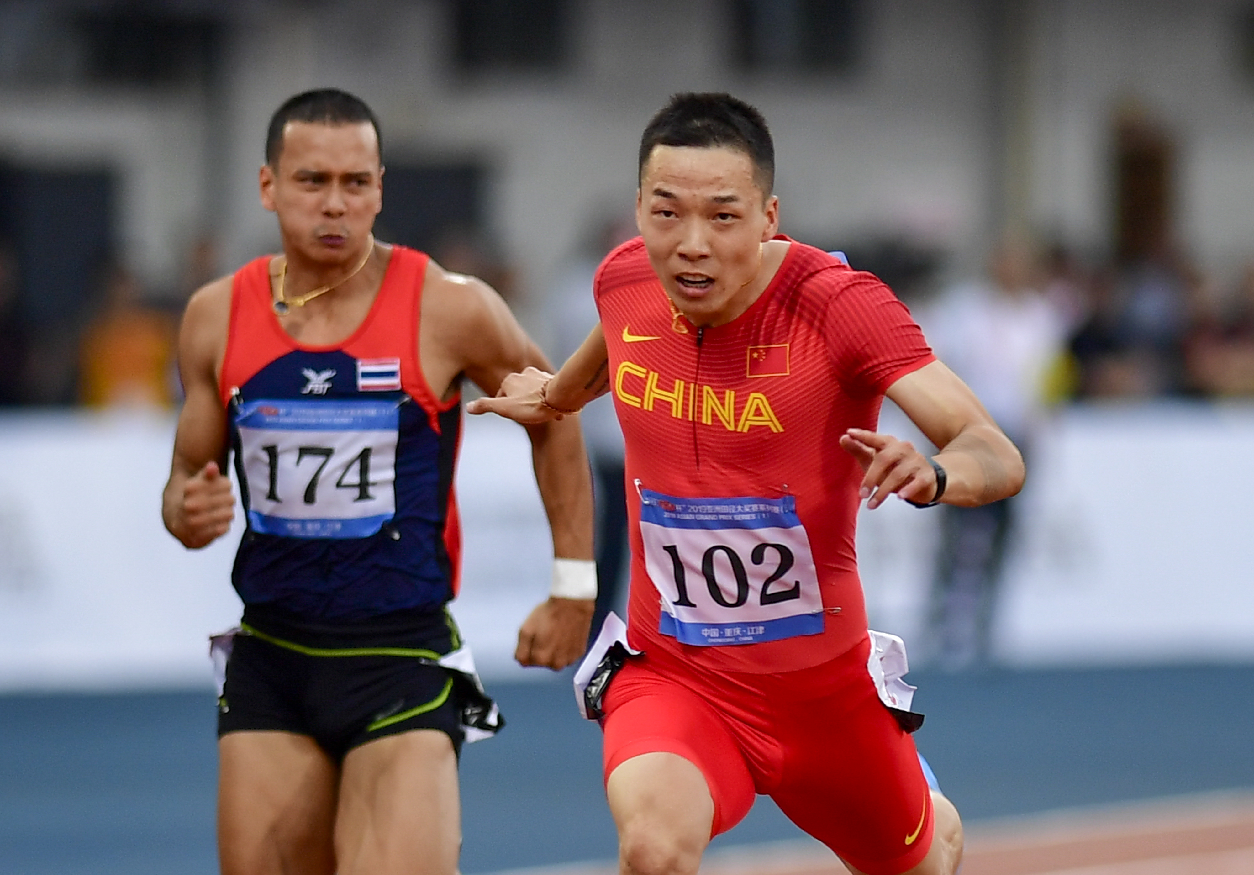 田径——亚洲大奖赛:吴志强男子100米夺冠