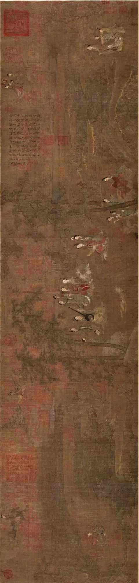 五代阮郜阆苑女仙图卷欣赏北京故宫博物院藏