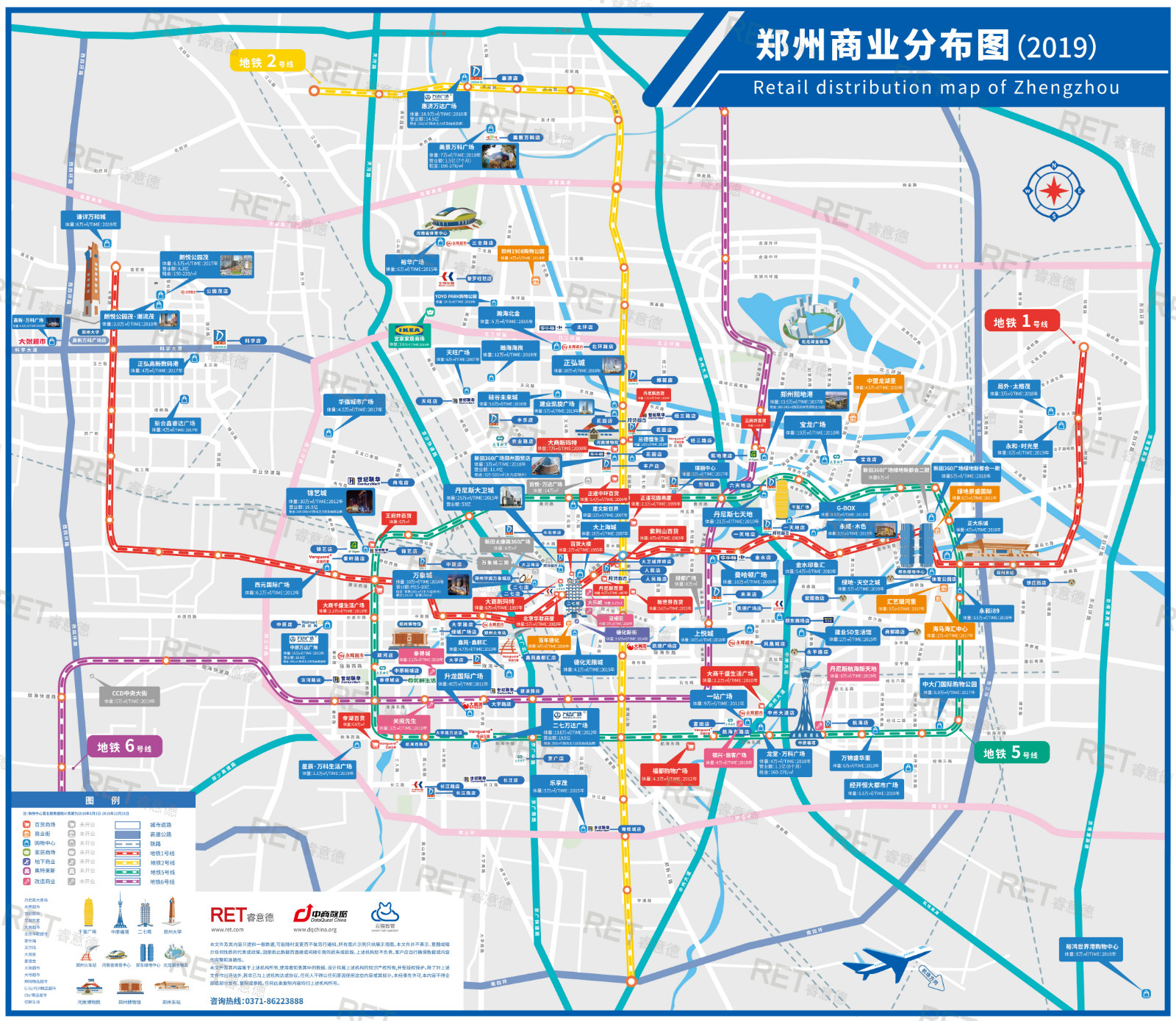 郑州商业地图发布ret睿意德解析郑州商业地产全貌