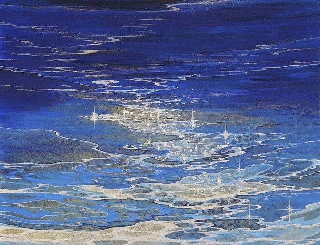 波光粼粼的湖面