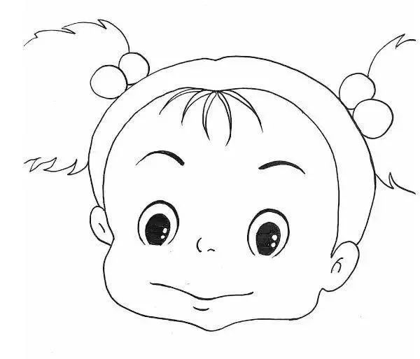 的小手两个小蘑菇注意它们的位置应该是在小梅视线的聚焦处画出草地