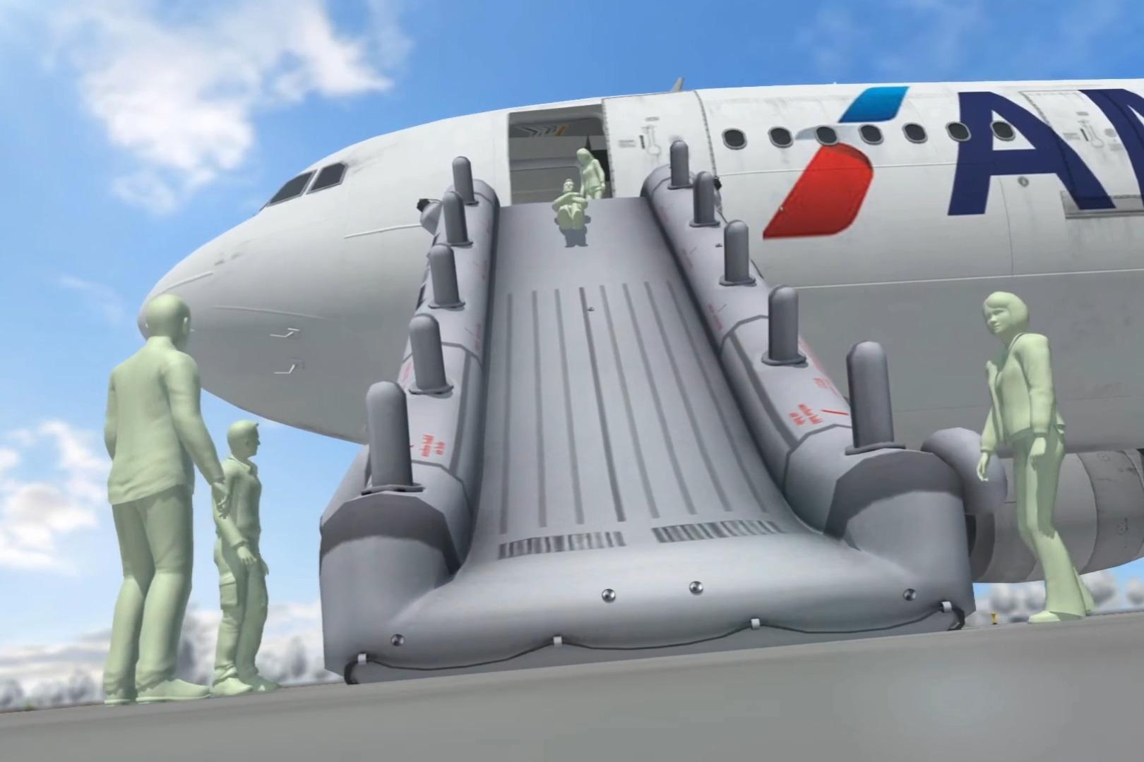 如果飞机出了事故救生滑梯是如何工作的这下总算放心了