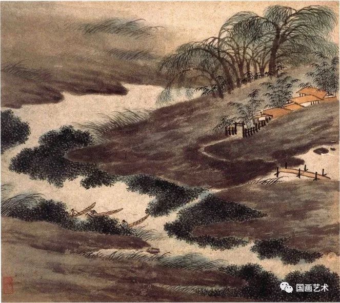 明代名家沈周山水册页欣赏