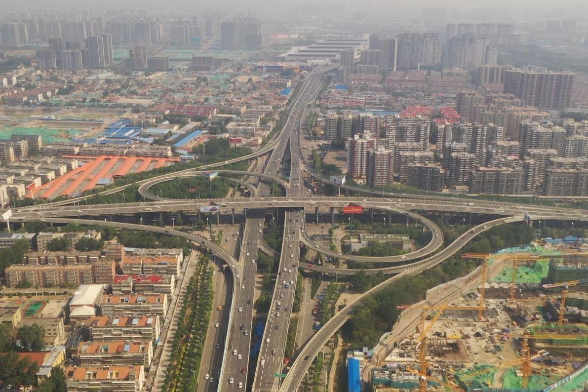 无人机航拍济南腊山立交桥