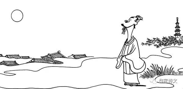 江上去转转摇摇晃晃踩着《离骚》的韵脚只见一个酒鬼提着空瓶子我无言