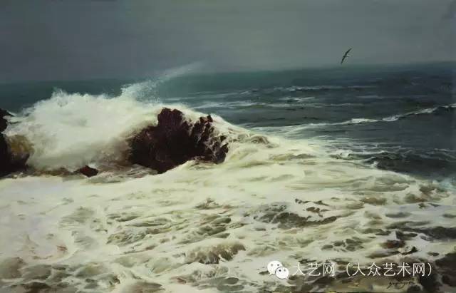 大众艺术网海浪诗人中国画海第一人中国著名油画家高泉性格海景绘画