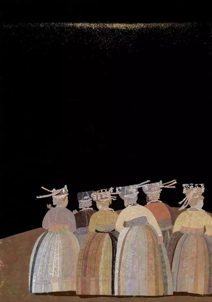 16级国画研究生,冯相蓉《麻鸟的节日》16级油画研究生,钟朝发《重生》