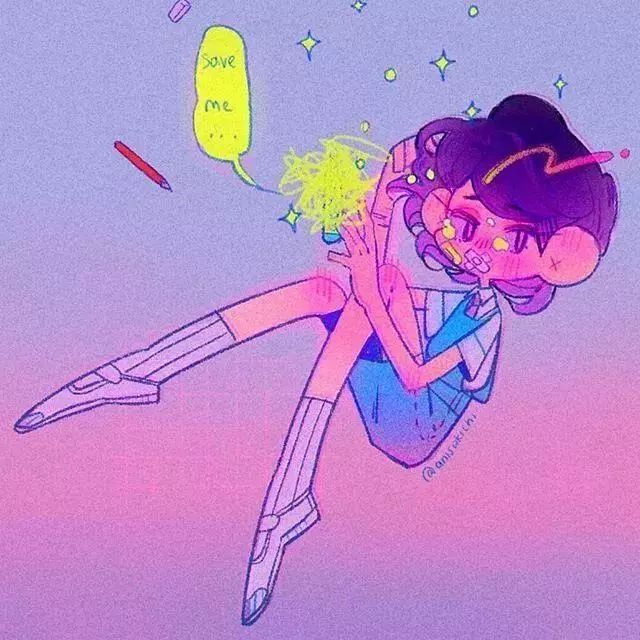 潮流时尚风的"梦幻紫"系列人物插画,神秘又吸睛!_紫色