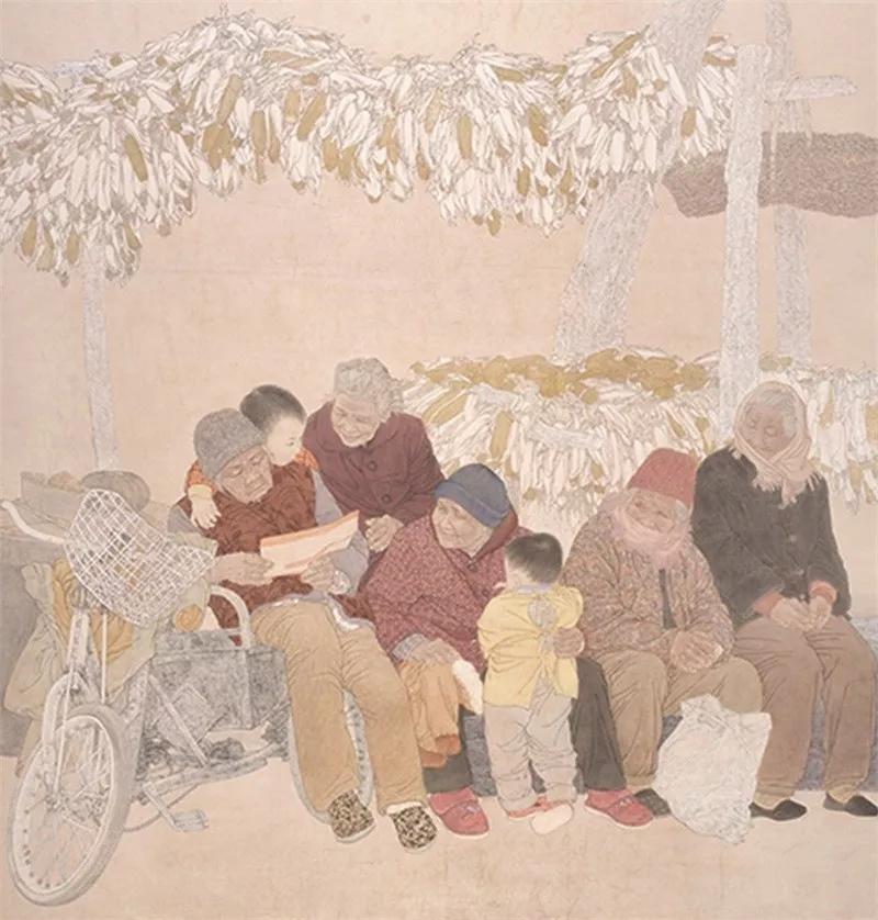 何彦萍/ 二月二 / 183cm×194cm /纸本设色刘美兰/ 虎娃神韵 /170cm