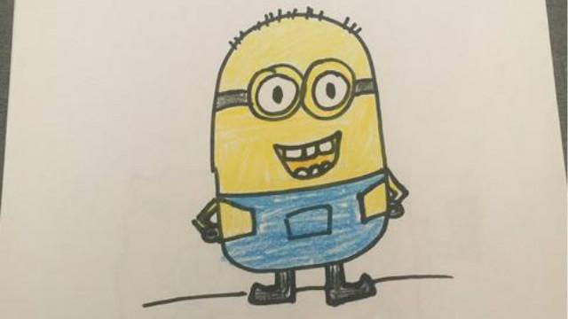 简笔画小黄人太可爱了只要你肯学就能画的很漂亮