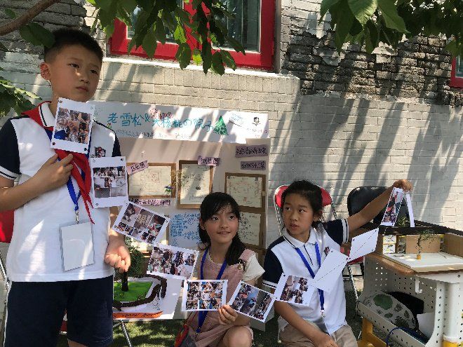 小学组一等奖"老雪松和大核桃的院子"的设计者为西什库小学的任禹陶