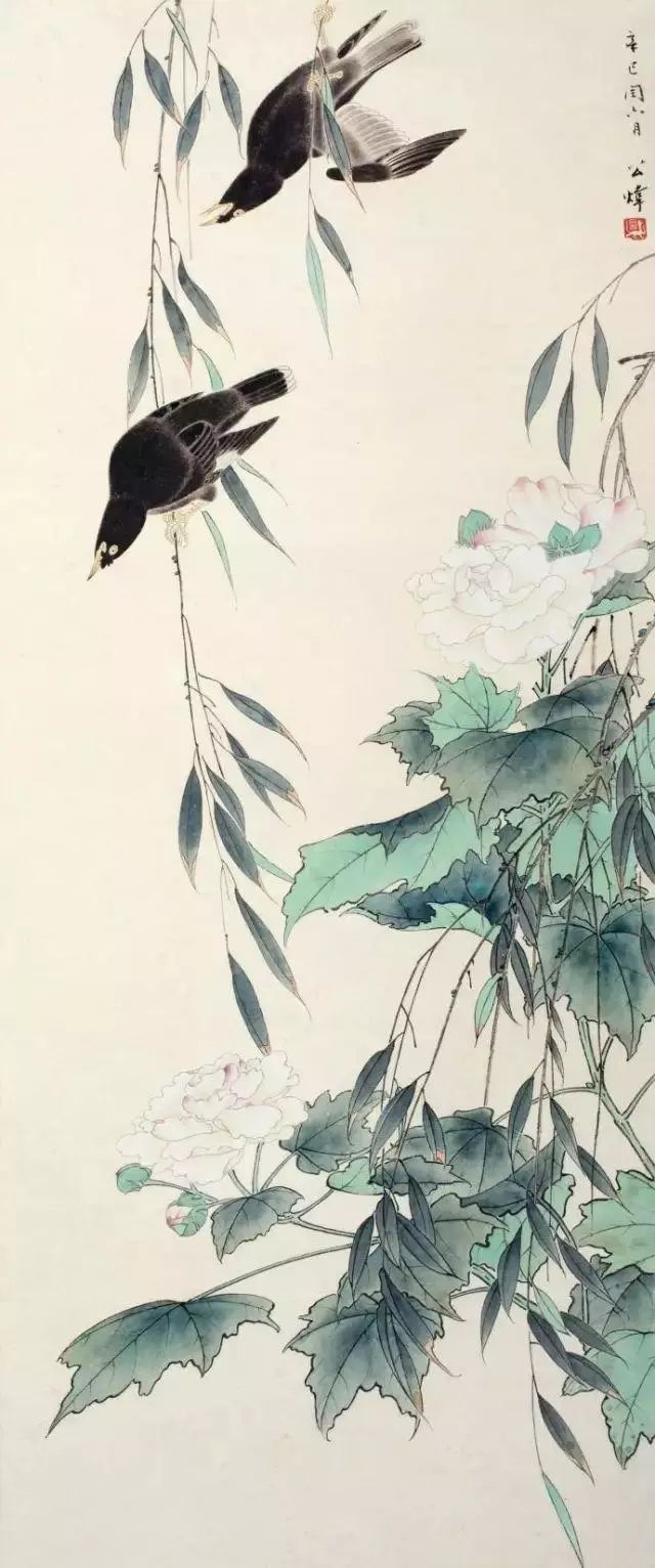 田世光工笔花鸟作品欣赏大师已作古月余了.