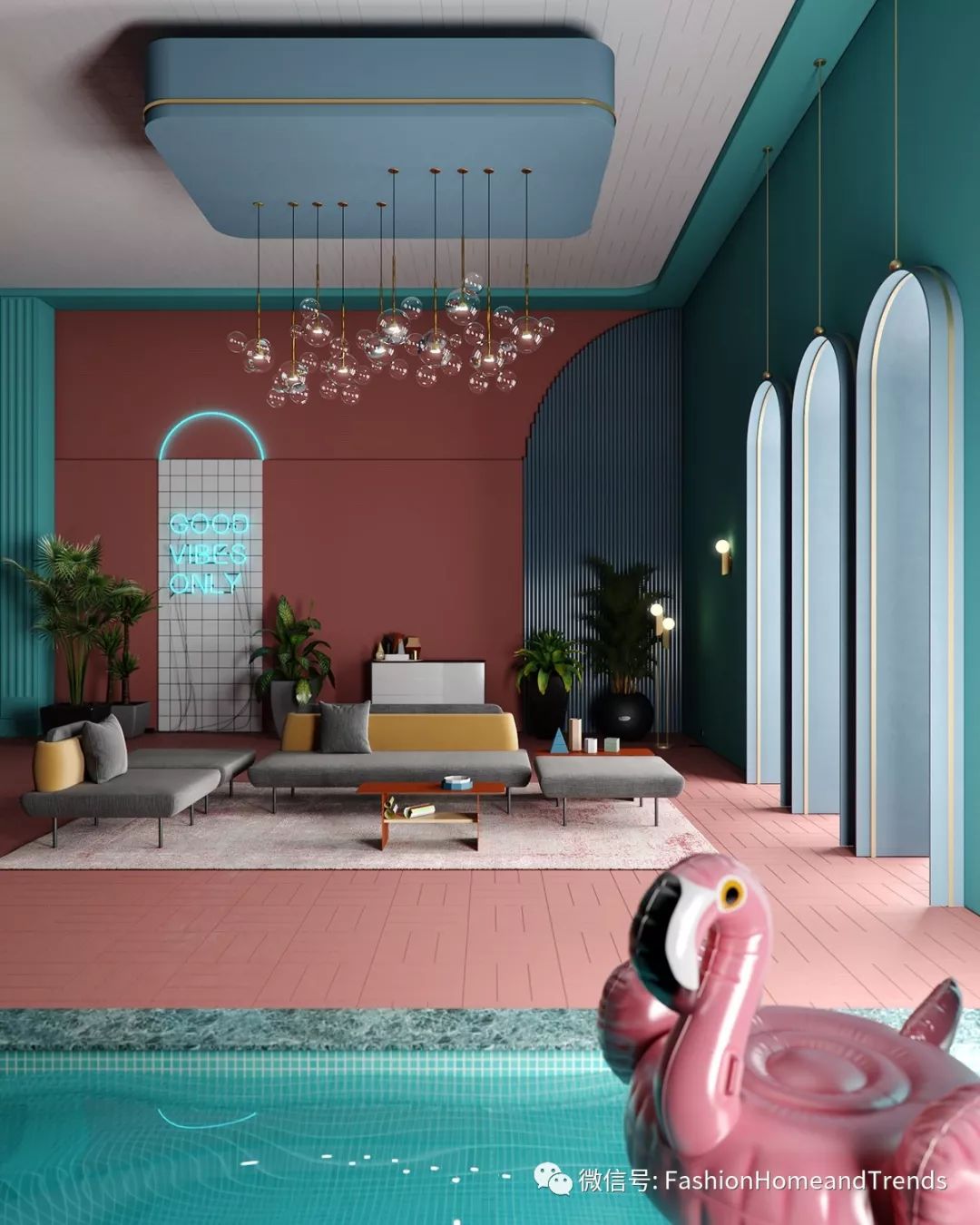 timur mitin把室内效果图做出这样的色彩搭配,惊艳整个行业#fashion