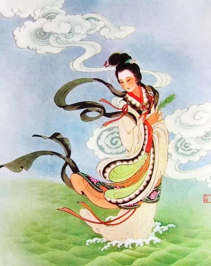 十二花神之玉簪花神李夫人*王叔暉(1912—1985),浙江紹興人,當代工筆