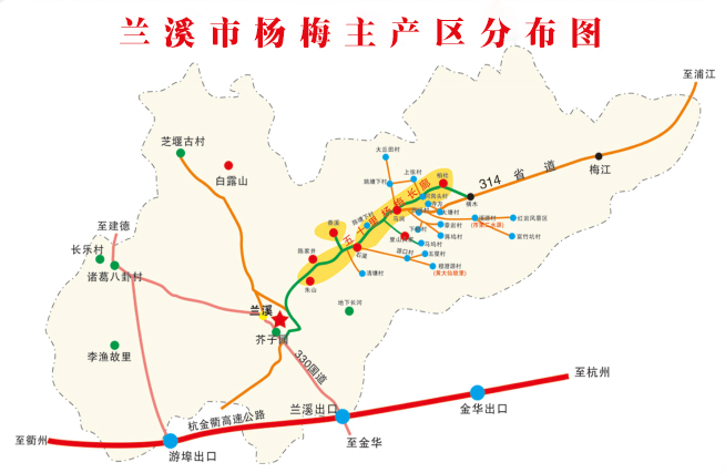 兰溪乡镇地图图片