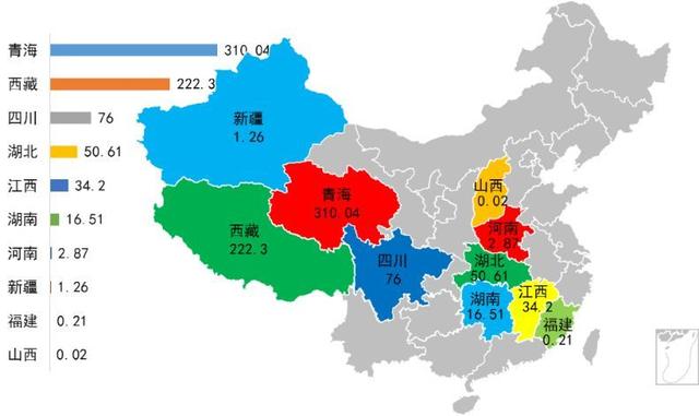 中国锂矿资源分布图图片