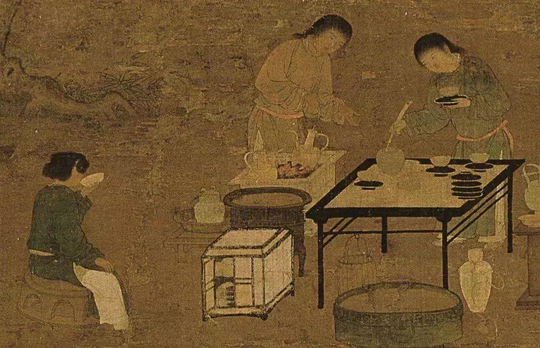 宋人点茶,茶上作画_宋朝