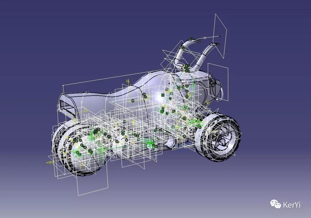 兒童三輪玩具車模型catia設計源文件