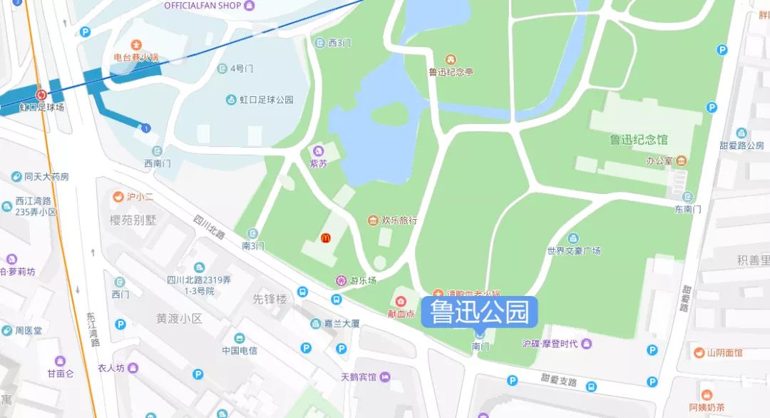 鲁迅公园地图图片