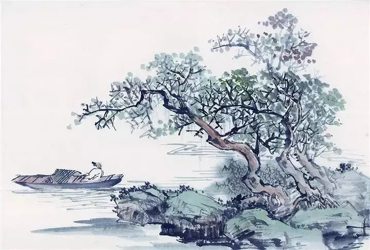 汨罗江国画图片