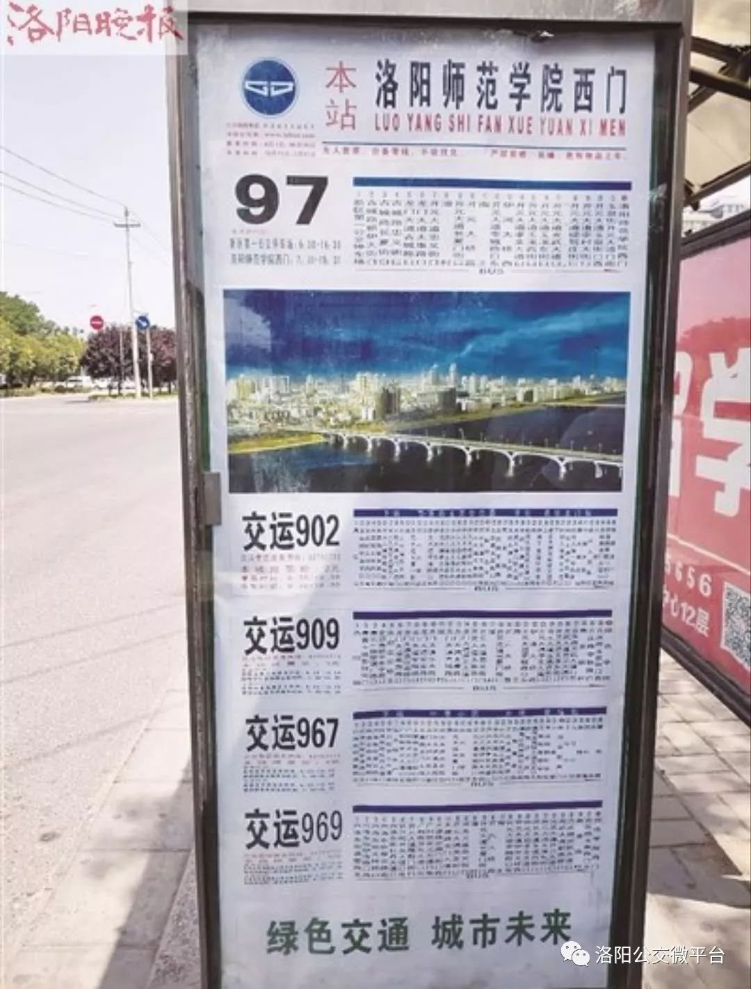 交运线路与公交线路共用站牌/洛阳晚报