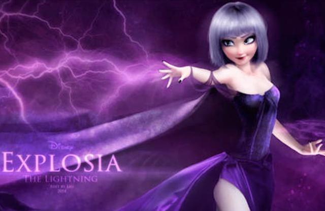 原创迪士尼公主冰雪女王艾莎的另外四种形态火焰女王美爆了